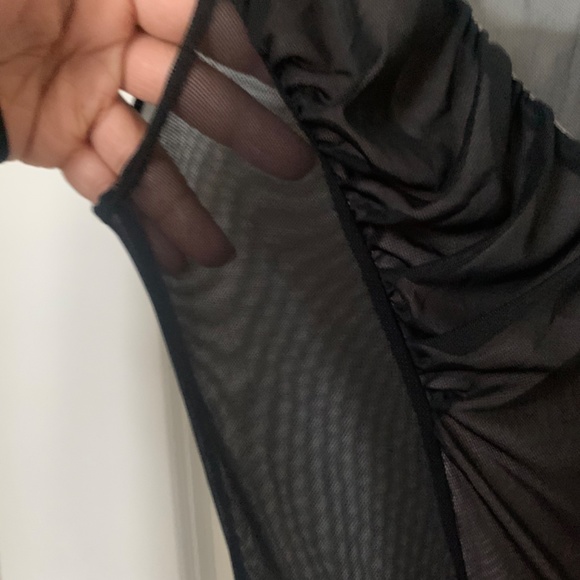 Black jumpsuit with mesh detailing - Picture 3 of 4